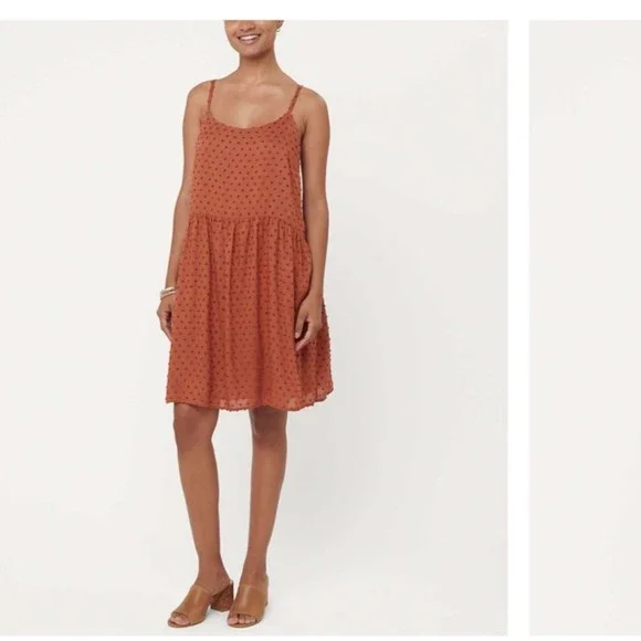 Burnt orange swing dress hot sale